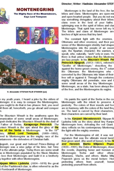 Montenegrins: The Mighty Race of the Mountaineers, Says Lord Tennyson