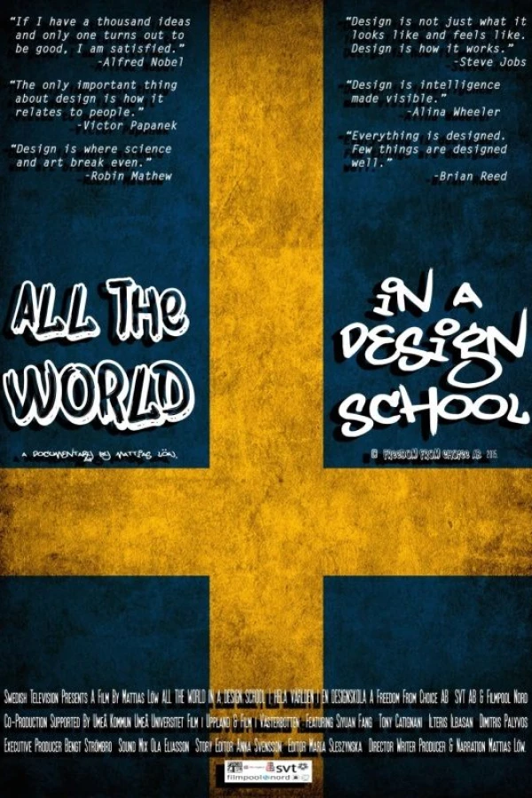 Hela Världen i en Designskola Poster