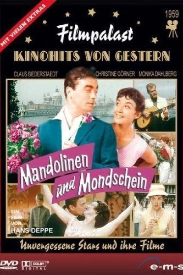 Mandolinen und Mondschein Poster