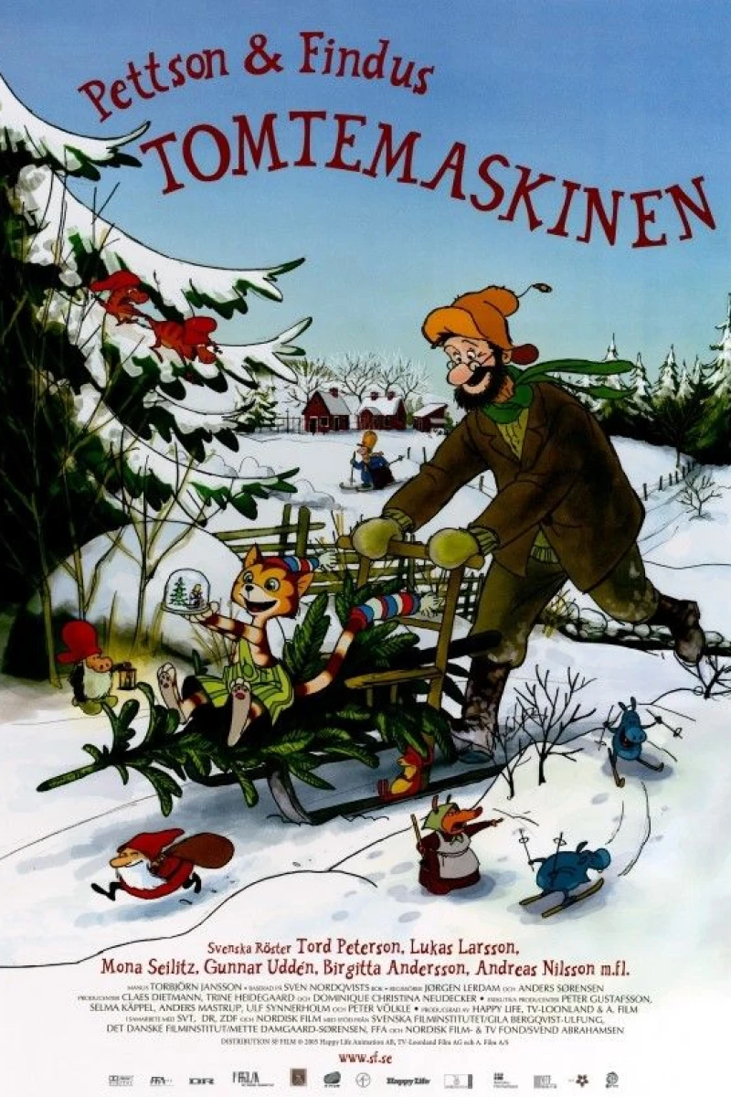 Pettson Findus - Tomtemaskinen Poster
