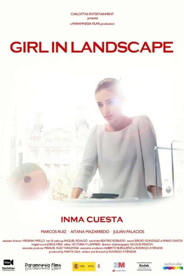 Muchacha con paisaje Poster