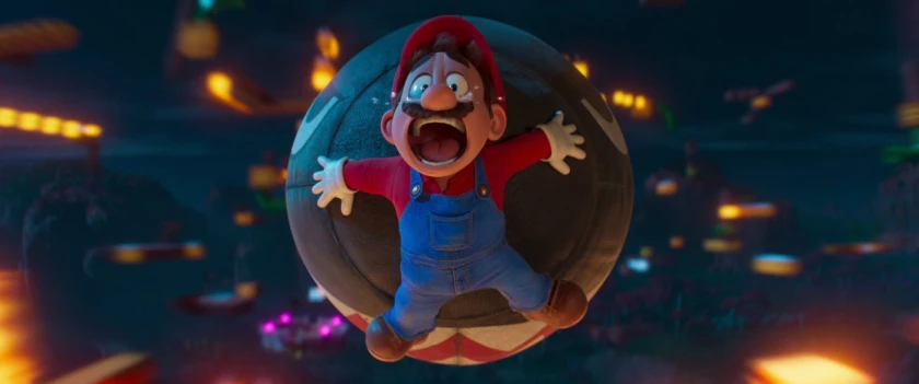 Mario åker kanonkula.