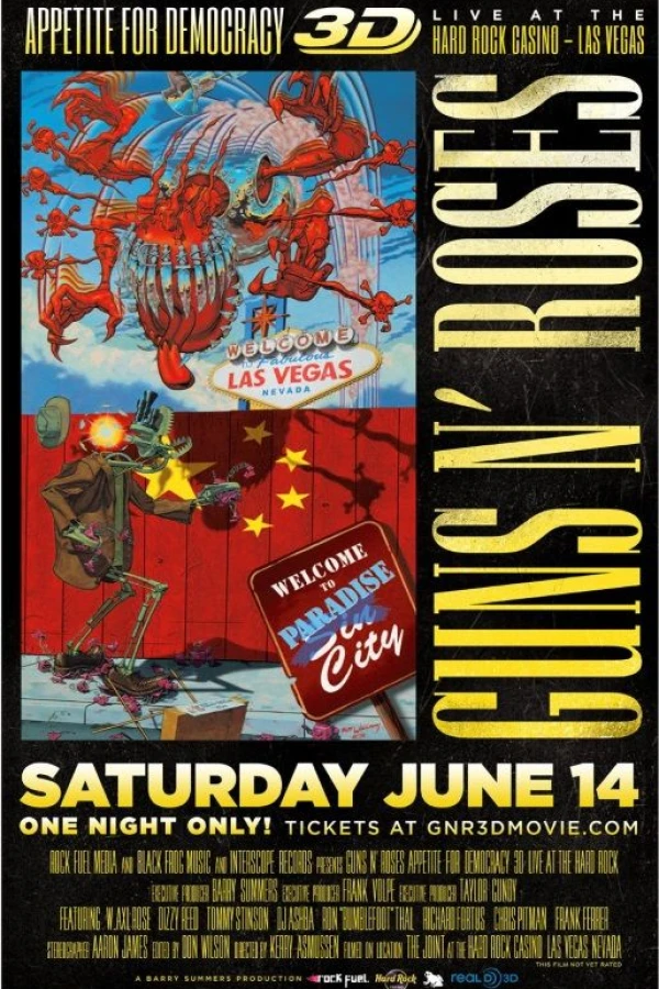 Guns N' Roses Appetite for Democracy 3D Live at Hard Rock Las Vegas Poster