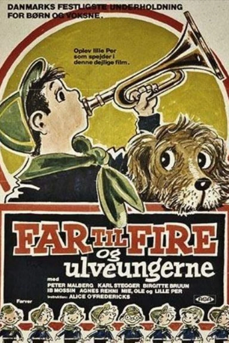 Far til fire og ulveungerne Poster