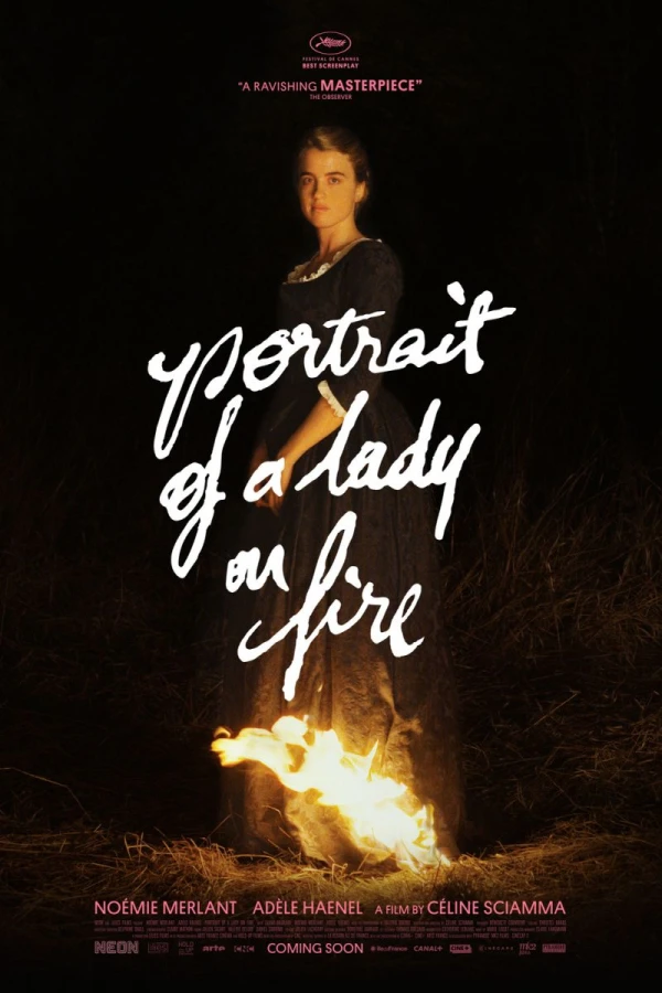 Porträtt av en kvinna i brand Poster