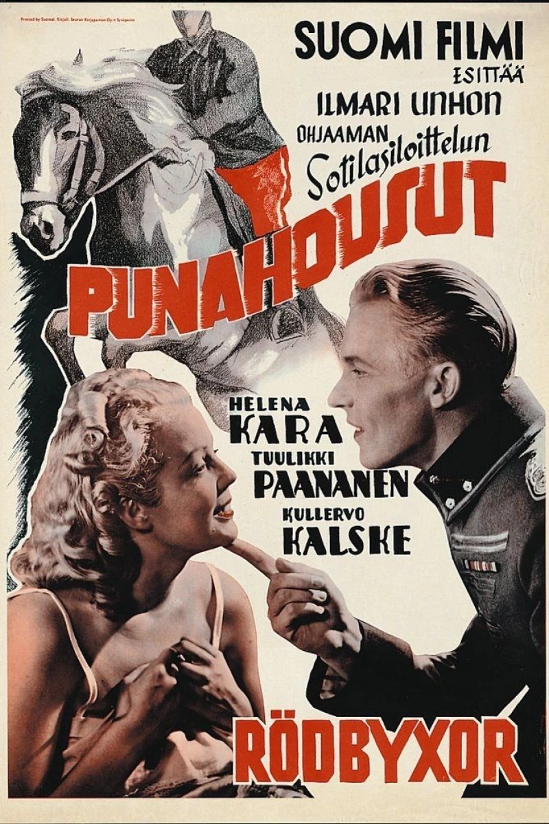 Punahousut Poster