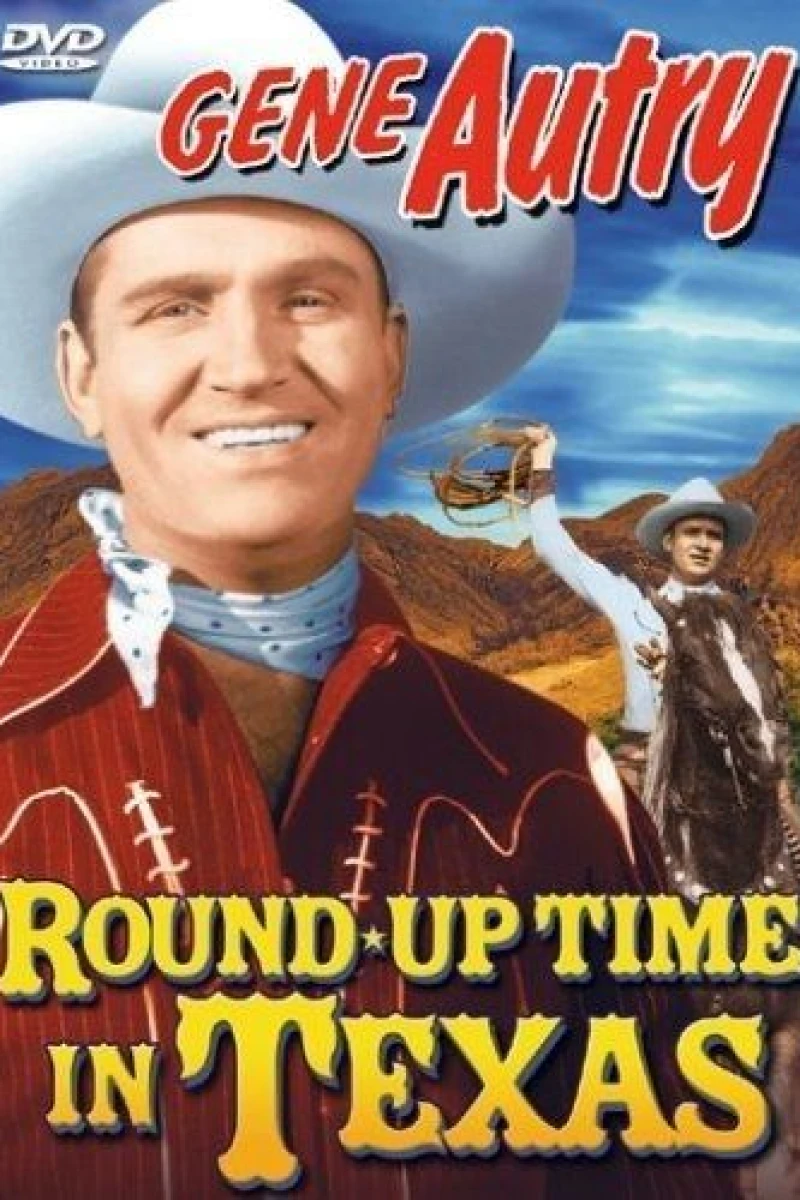 Round-Up Time in Texas Poster