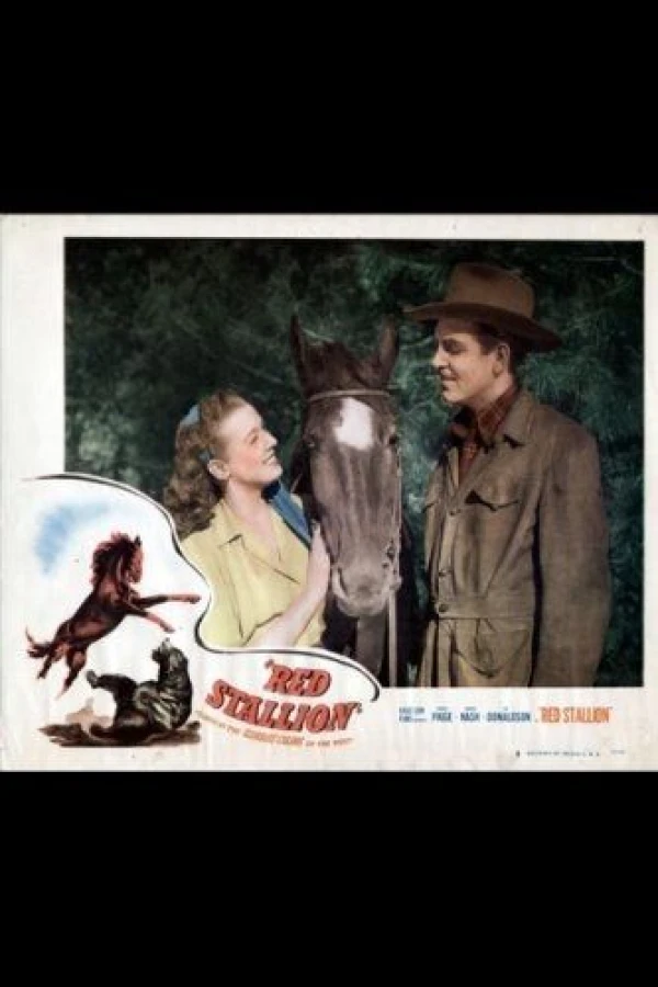 Red Stallion in the Rockies Poster