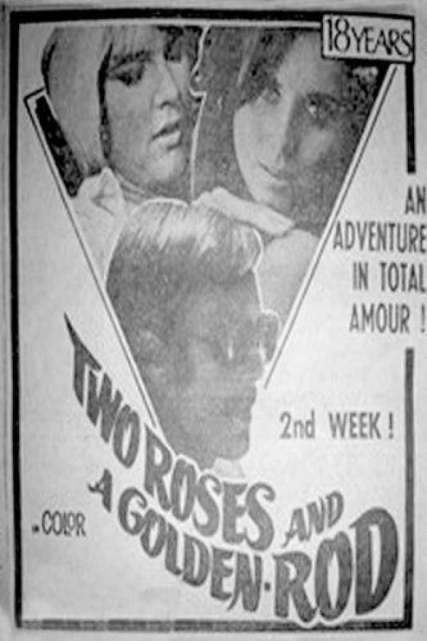 Two Roses and a Golden Rod Poster